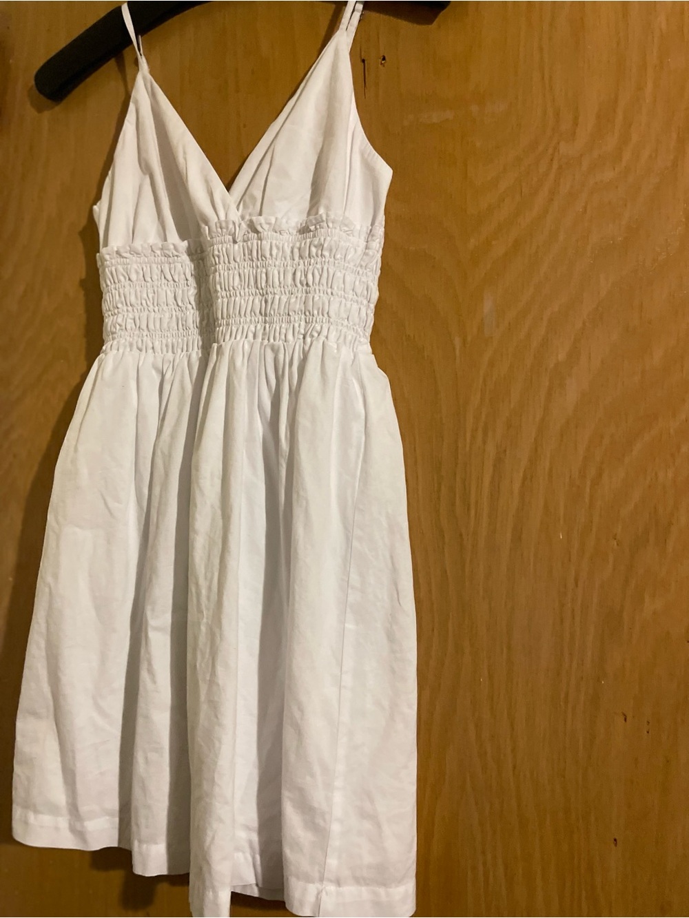 Hollister White Smocked Waist Spaghetti Strap Dress